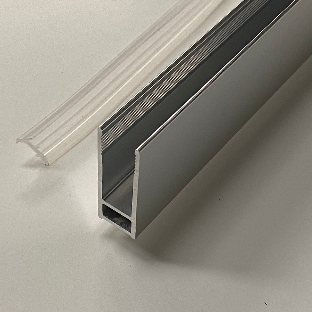 Wandanschlussprofil aus Aluminium für Walk In Dusche Glasstärke 8 mm