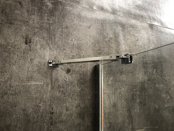 Haltestange Stabilisationsbügel Stabilisationsstange für Dusche Duschwand aus Edelstahl - Eckig Winkel Drehbar