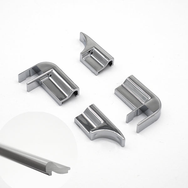 Schwallschutzleiste Set für Duschtür mit Seitenwand 6-8 mm