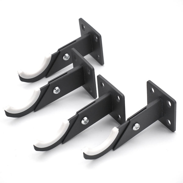 4er Set verstellbare Wandhalterung für Designheizkörper ausziehbar 70-95 mm Anthrazit