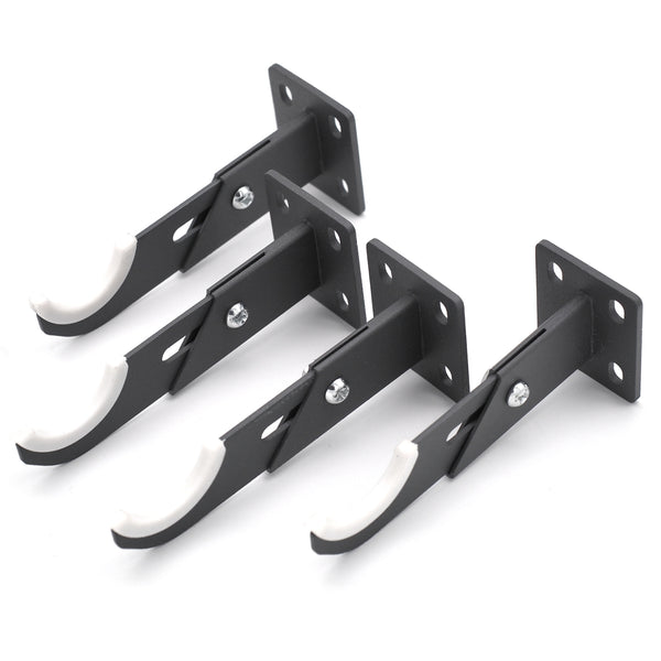 4er Set verstellbare Wandhalterung für Designheizkörper ausziehbar 70-95 mm Anthrazit