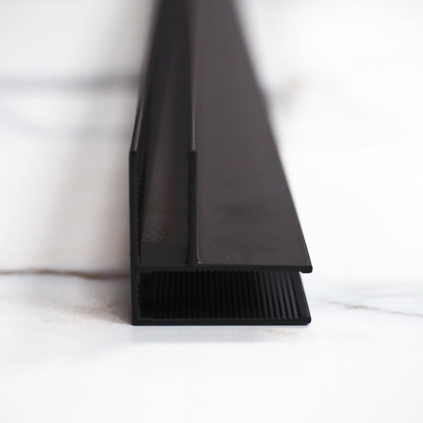 Eckprofil Walk In Duschwand für 8 mm Glas schwarz matt