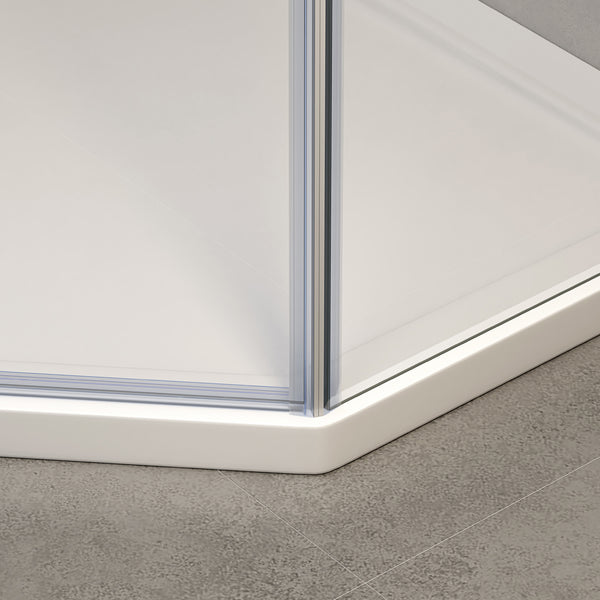GUGLIEMO Magnetdichtung für Duschtür 135° 1 x Paar für Fünfeckduschen Pendeltür Glasstärke 5 mm 6 mm 8 mm 10 mm