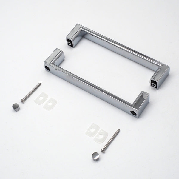 SCHNEEBERG Duschgriffe (1 Paar) beidseitig für Duschtür 145 mm Lochabstand chrom glänzend