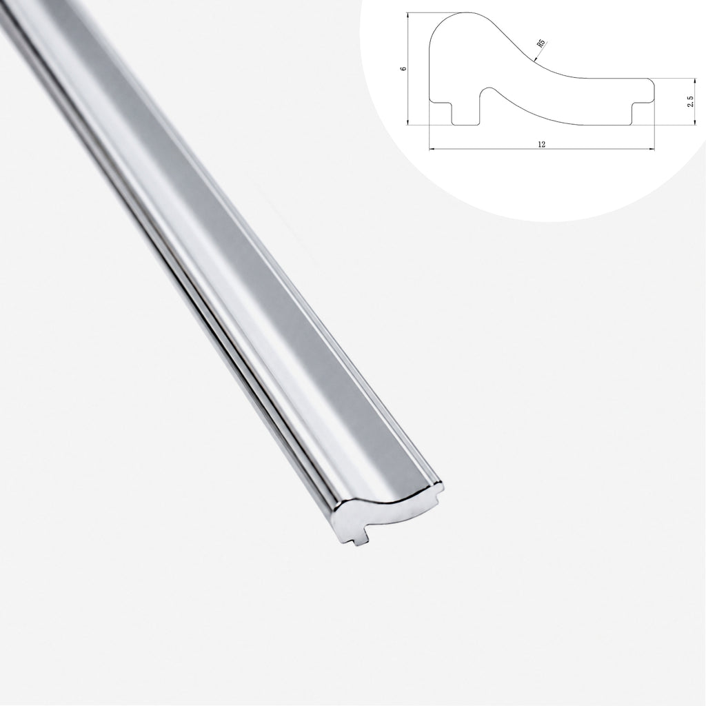Schwallschutzleiste Set für Duschtür mit Seitenwand 6-8 mm