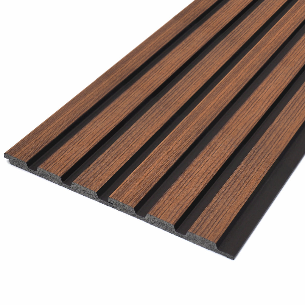 ARIO Wandverkleidung Akustikpaneele Wandpaneel Holzoptik BxL: 118 x 260 cm Farbe: Braun Kastanien