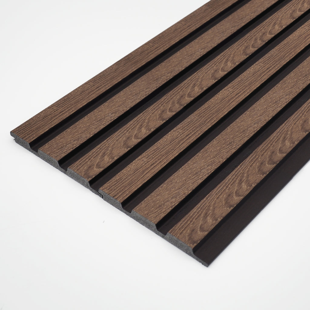 ARIO Wandverkleidung Akustikpaneele Wandpaneel Holzoptik BxL: 118 x 260 cm Farbe: Braun Nussbaum