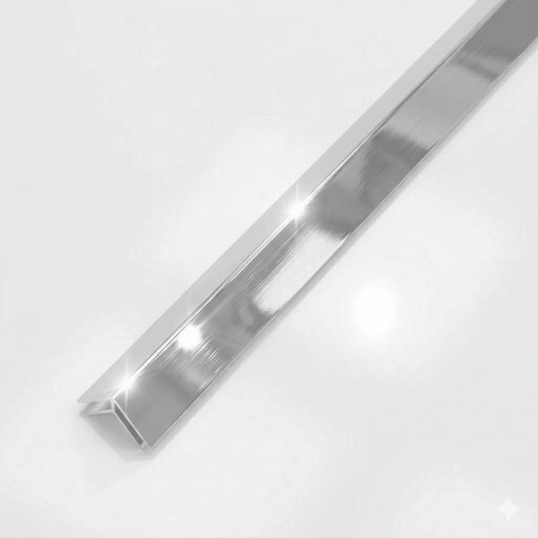 ARIO Aluminiumprofil 4er Set für PVC Duschrückwände 3 mm Verbindungsprofilx1 Abschlussprofilx2 Echverbinderx1 Länge 200 cm Hochglanz