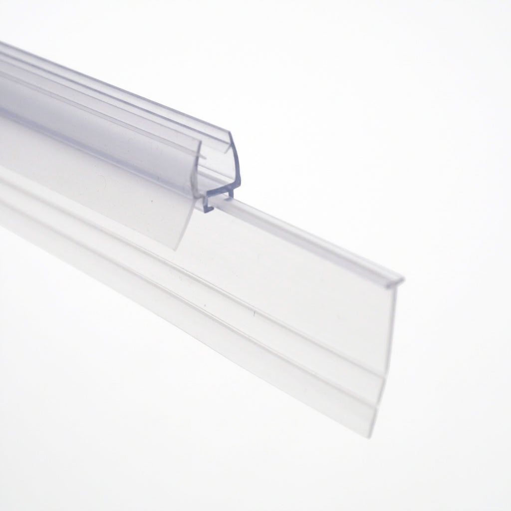 GUGLIEMO Duschdichtung mit verlängerter Gummilippe Ersatzdichtung Wasserabweiser abreißbar verschiebbar für Duschtür Gerade Glasstärke 5mm 6mm
