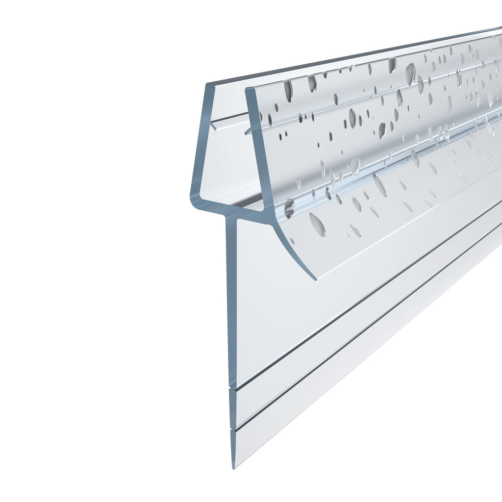 GUGLIEMO Duschdichtung mit verlängerter Gummilippe Ersatzdichtung Wasserabweiser abreißbar Bodendichtung für Duschtür Gerade Glasstärke 5mm 6mm - WITEN&NOCK