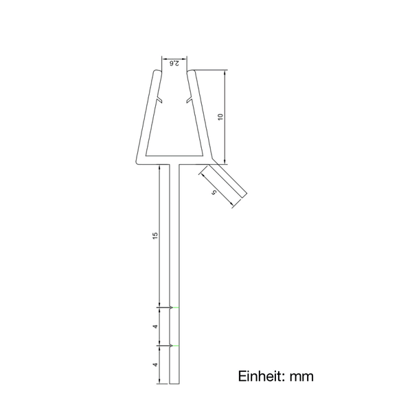 GUGLIEMO Duschdichtung mit verlängerter Gummilippe Ersatzdichtung Wasserabweiser abreißbar Bodendichtung für Duschtür Gerade Glasstärke 5mm 6mm - WITEN&NOCK