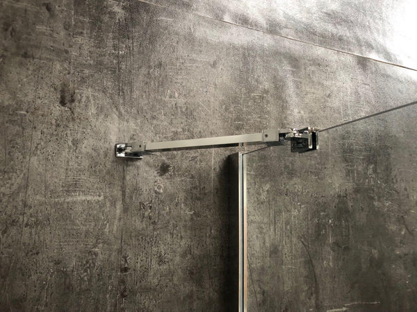 Haltestange Stabilisationsbügel Stabilisationsstange für Dusche Duschwand aus Edelstahl - Eckig Winkel Drehbar - WITEN&NOCK