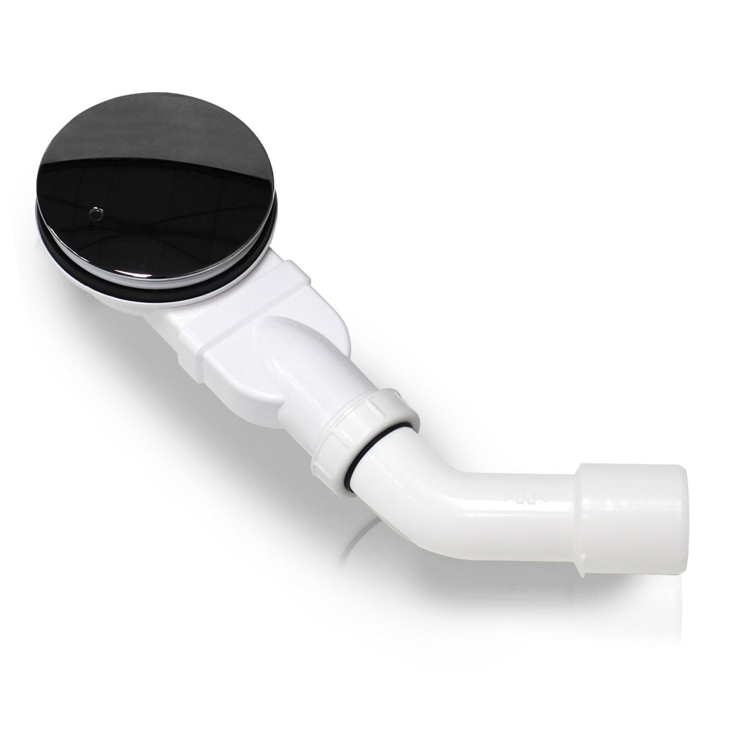 LAXARA Showerlok Duschablaufgarnitur 90 Mm – Flacher Ablauf Mit Geruchsstop, Haarsieb & 40/50 Mm Anschluss (Version HIGH Chrom)