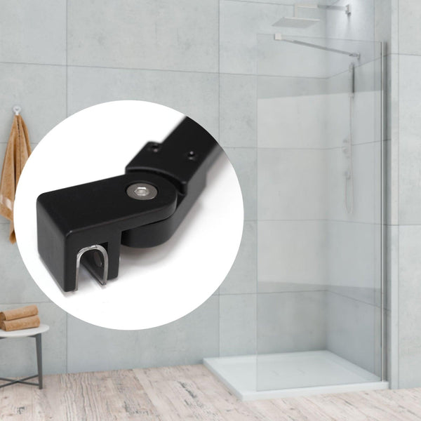 Stabilisationsstange für Duschwände Duschkabinen drehbar Haltestange eckig 70 cm schwarz matt - WITEN&NOCK