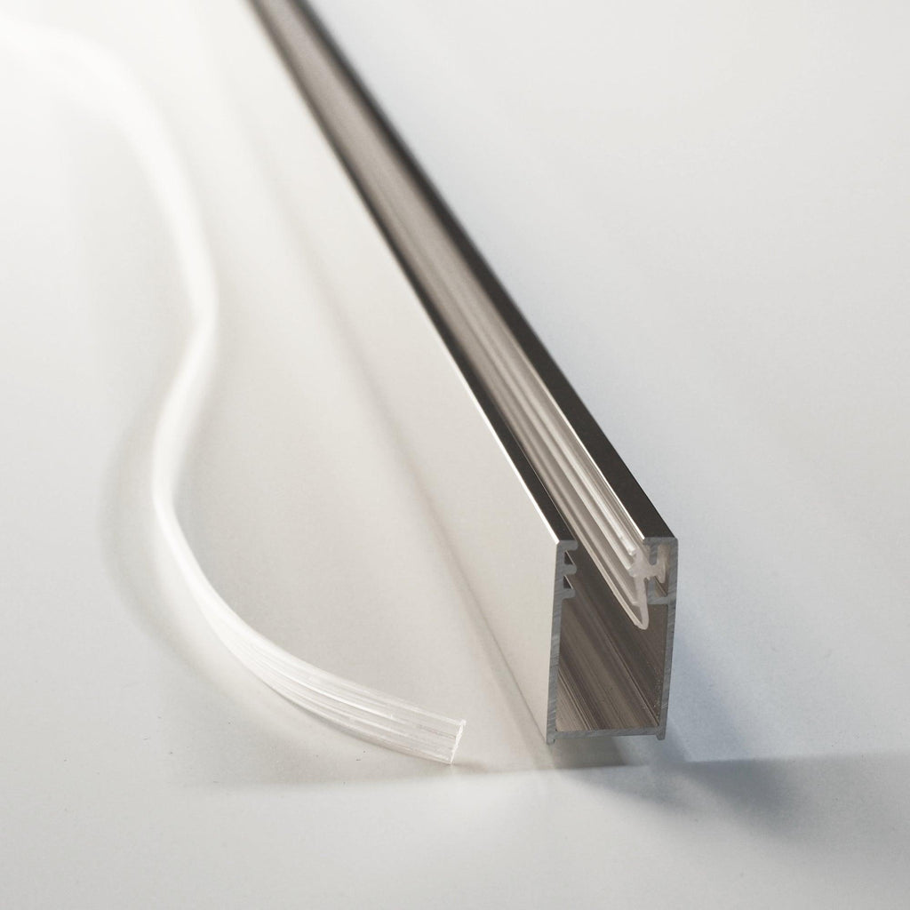 Wandprofil Duschen für 6-8 mm Glas 195 cm / 200 cm silber in Hochglanz - WITEN&NOCK